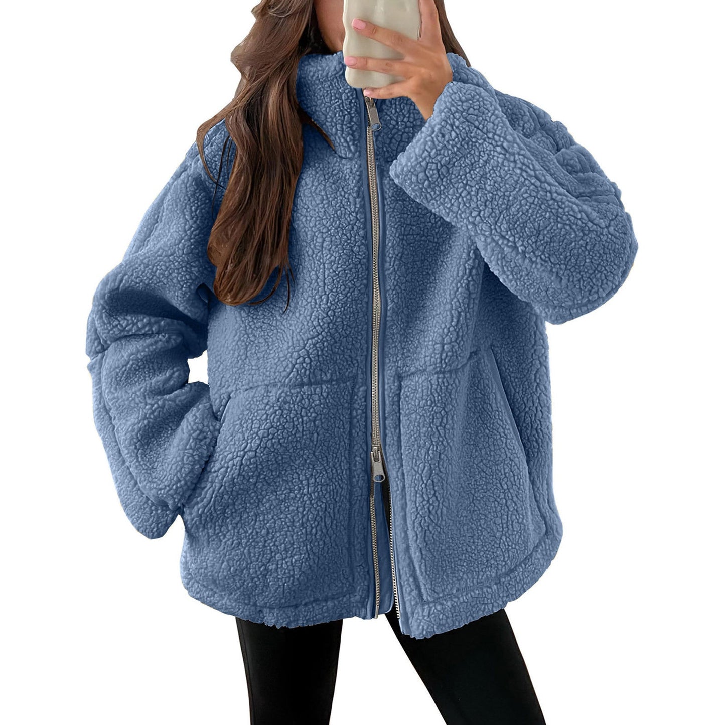 Veste douillette en teddy zippée pour femme Berg-Feldt