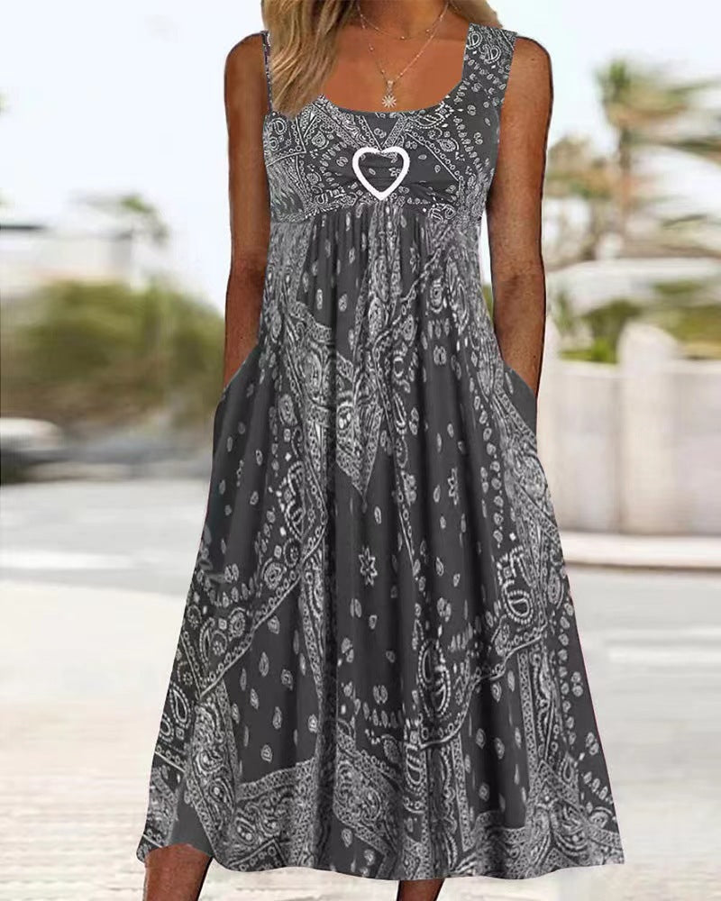 Maxi-robe Bohème Femme avec Détail Cœur Ludique par berg-feldt