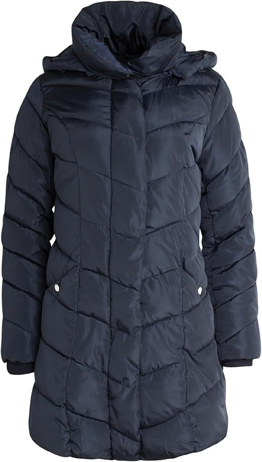 Damen longline, quilted winter parka with high collar Berg-Feldt