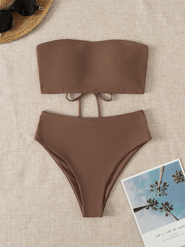 Ensemble bikini pour femme avec haut bandeau et bas taille haute berg-feldt