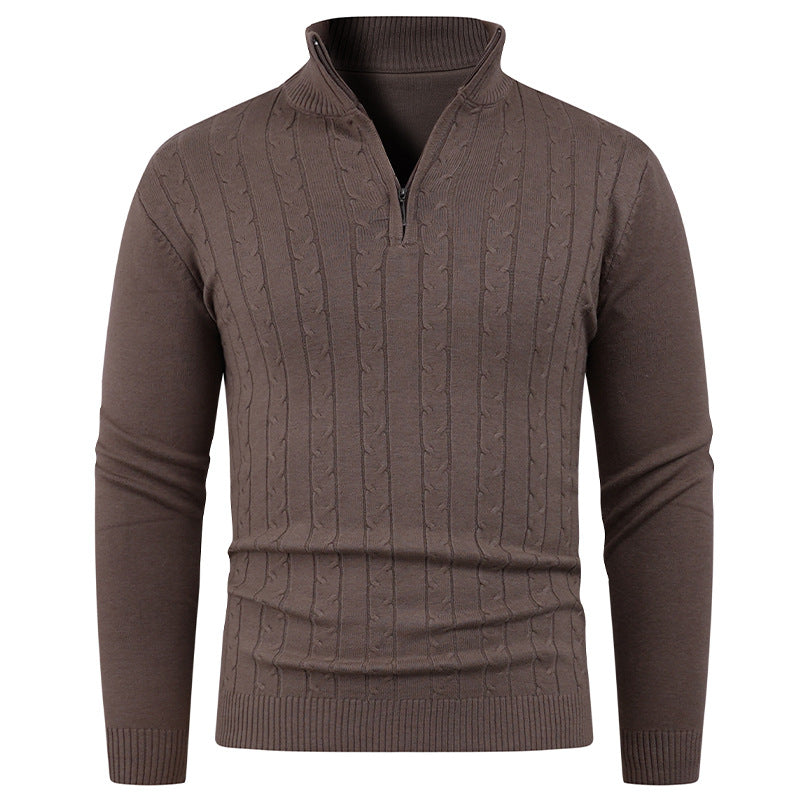 Chandail structuré pour hommes avec col zippé Berg-Feldt