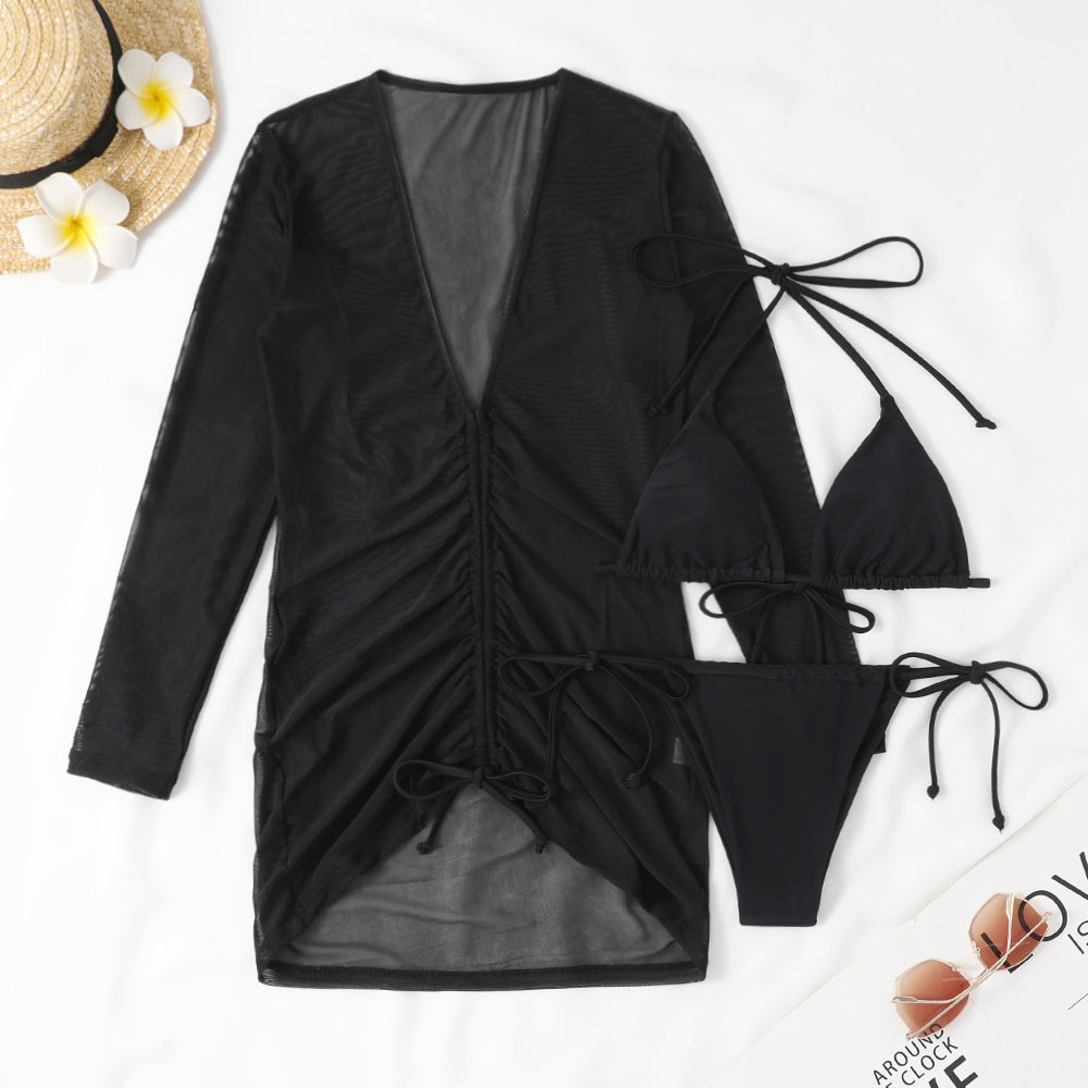 Ensemble de bikini avec robe portefeuille et détails à volants berg-feldt