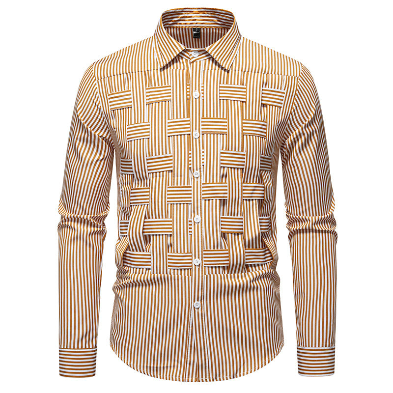Chemise homme à manches longues avec motifs mélangés Berg-Feldt