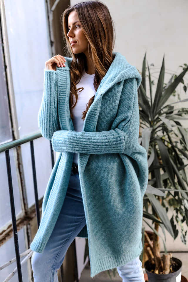 Gilet douillet tricoté à capuche pour femme Berg-Feldt