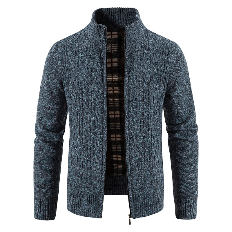 Cardigan pour homme avec col montant et motif texturé Berg-Feldt