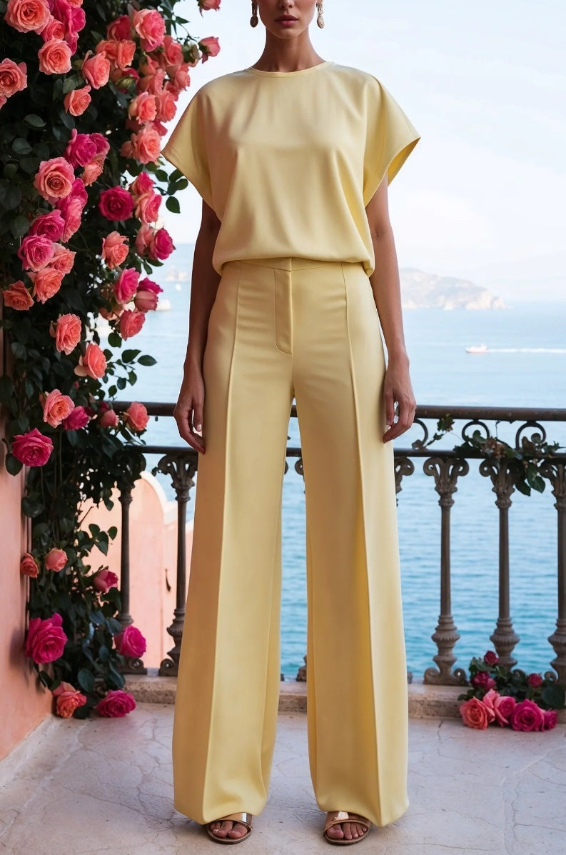 Elegantes Damen-Set: fließendes Oberteil & weite Hose von berg-feldt