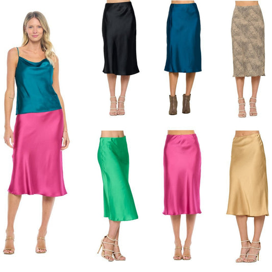 Berg-Feldt Satin Skirt for Women
 - berg-feldt