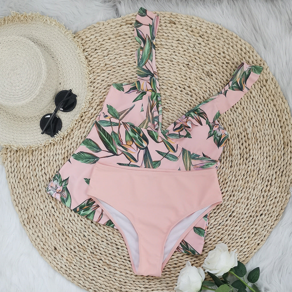 Haut de bikini fleuri deux pièces confortable pour femme par berg-feldt