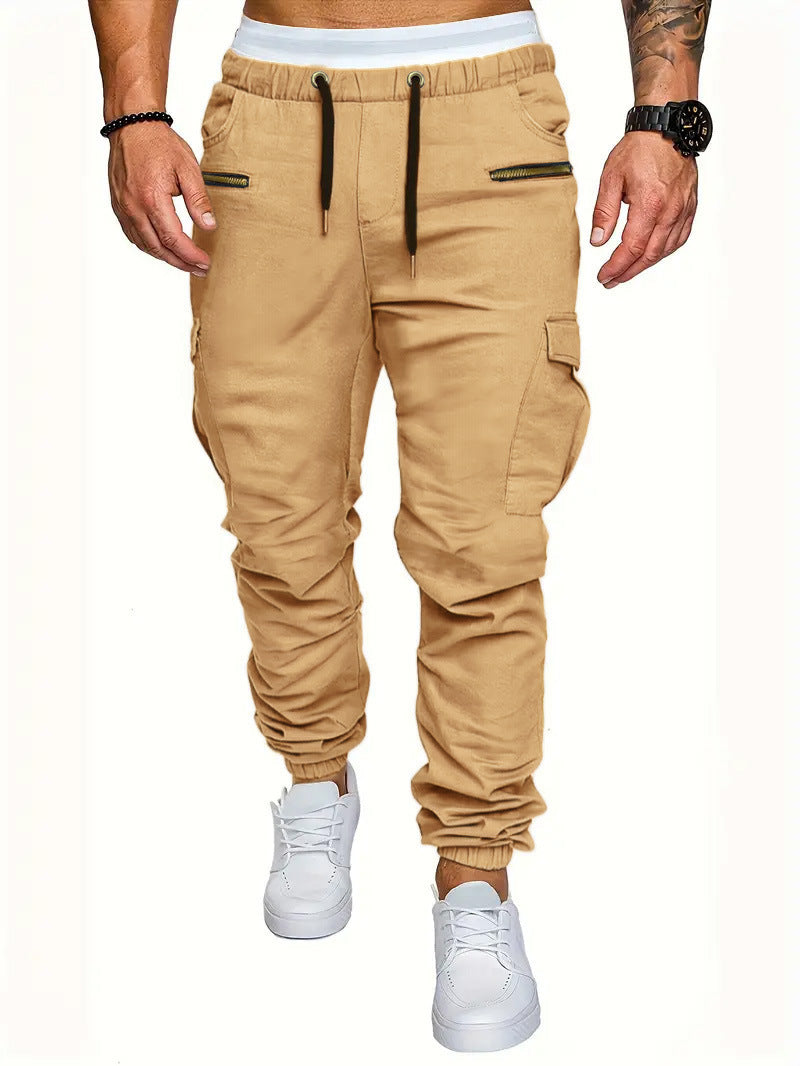 Pantalon cargo de jogging pour hommes avec taille élastique et poches zippées pratiques Berg-Feldt