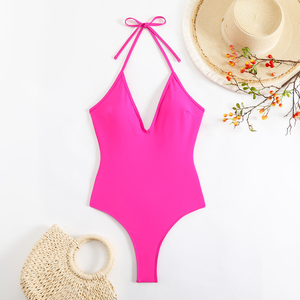 Maillot de bain femme Berg-Feldt, échancré avec décolleté en V