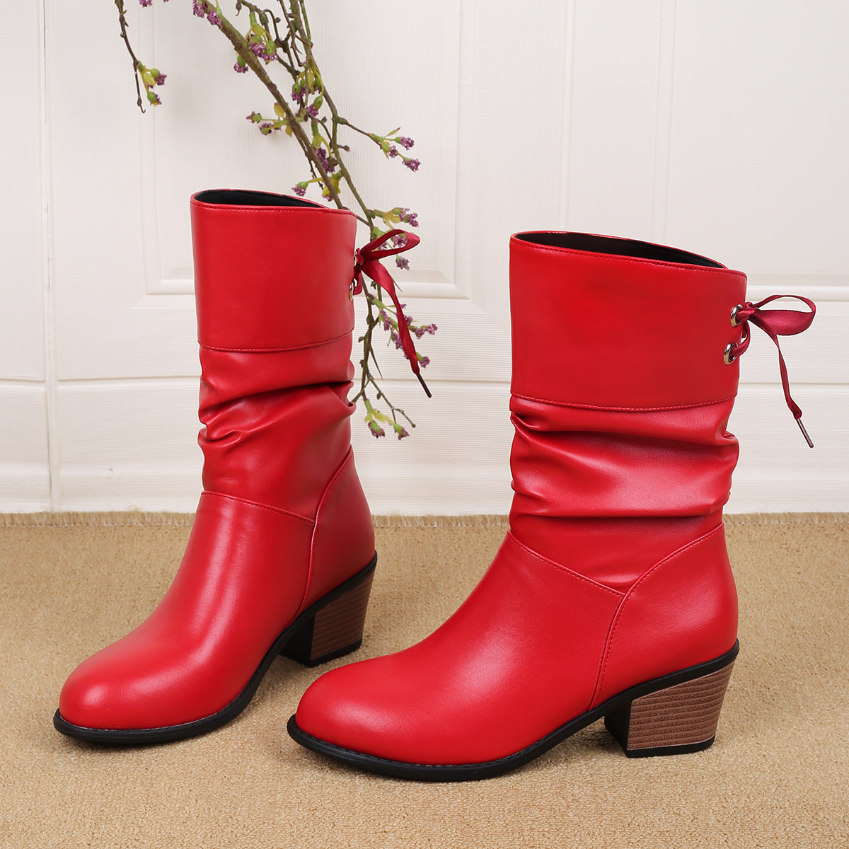 Modische und elegante Damen-Stiefeletten mit Blockabsatz von Berg-Feldt