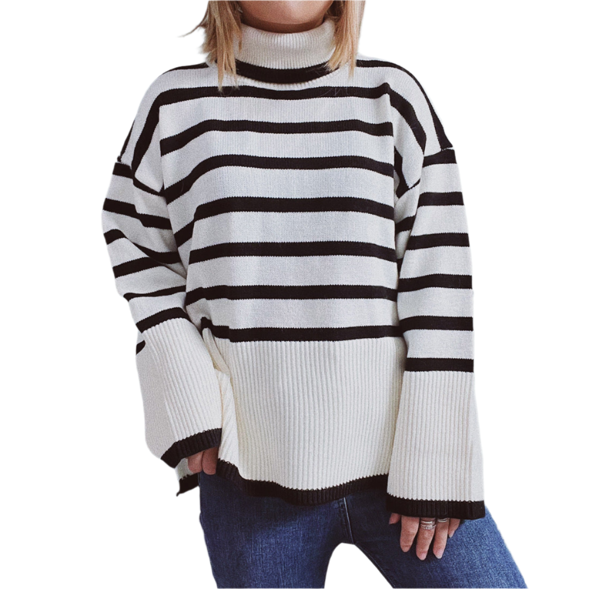 Berg-Feldt | Gestreifter Strickpullover für Herbst & Winter