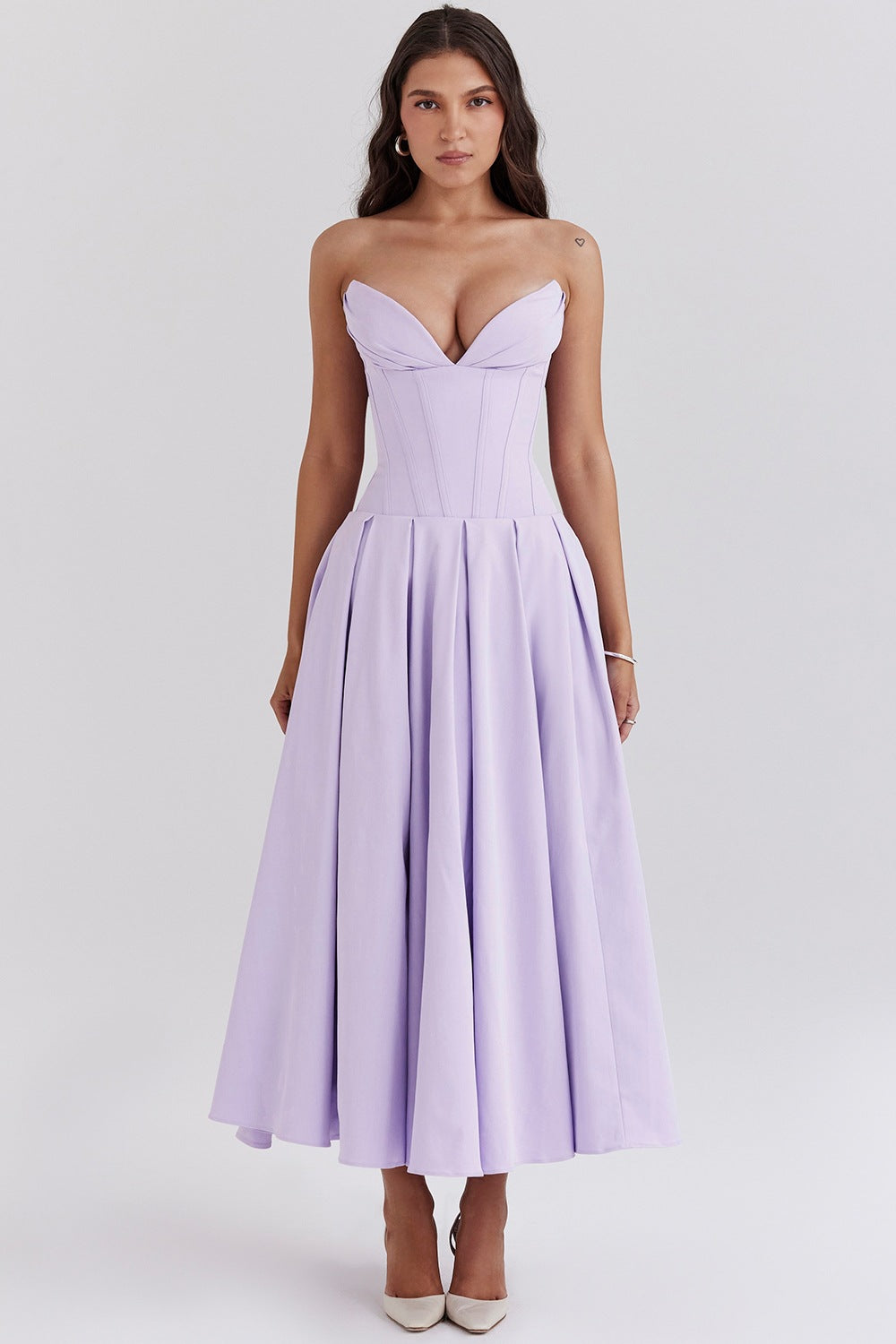Robe de soirée pour femme, silhouette ajustée et coupe trapèze Berg-Feldt