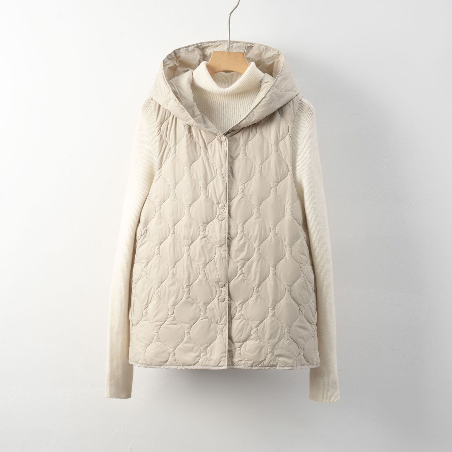 Women's quilted vest with hidden hood and soft lining Berg-Feldt