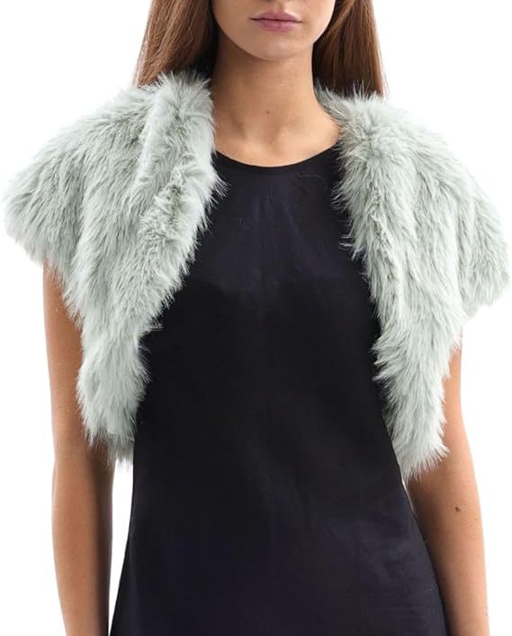 Damen-gilet en fausse fourrure duveteuse à design ouvert Berg-Feldt