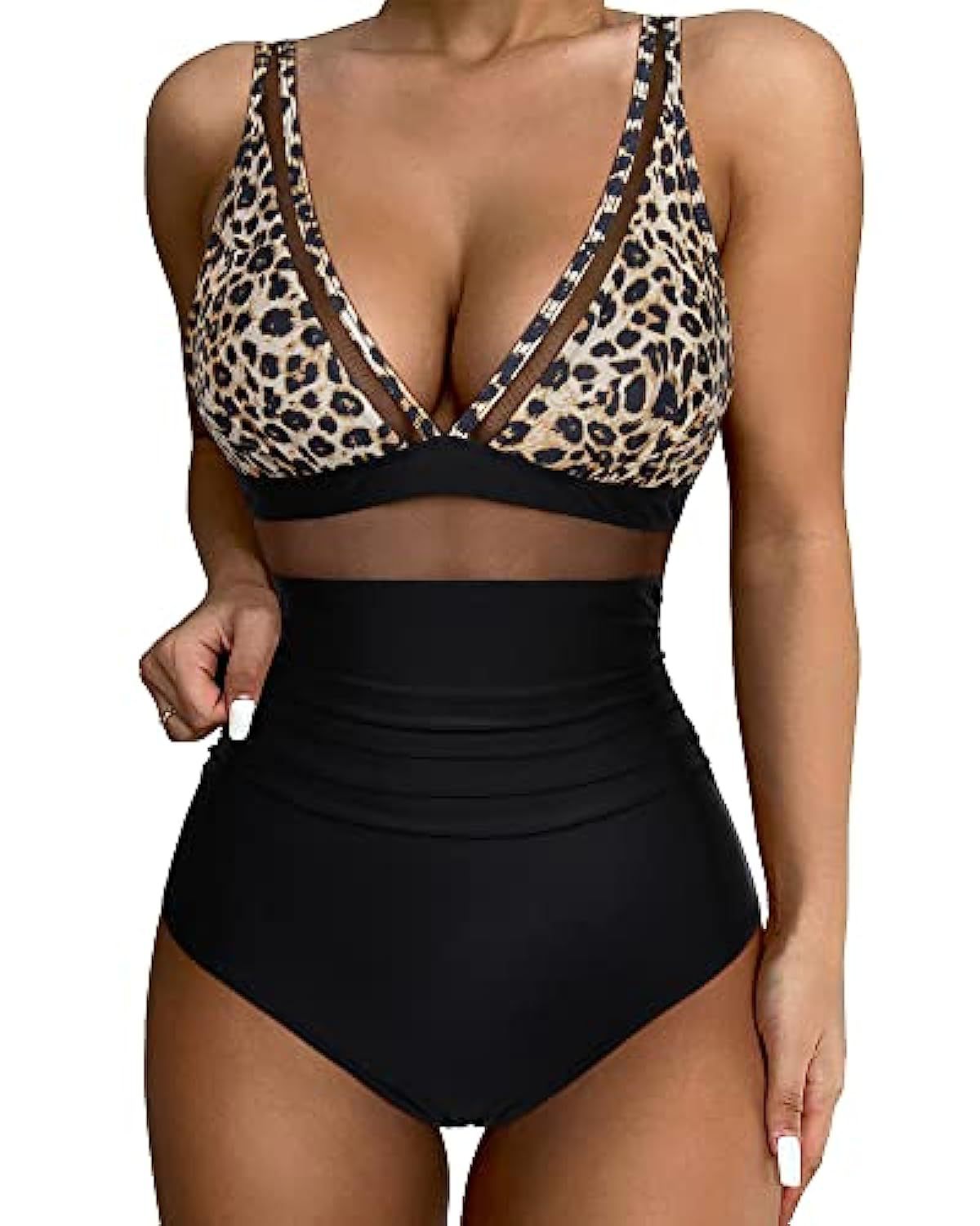 Ensemble de bikini taille haute et empiècements en maille Berg-Feldt pour femme