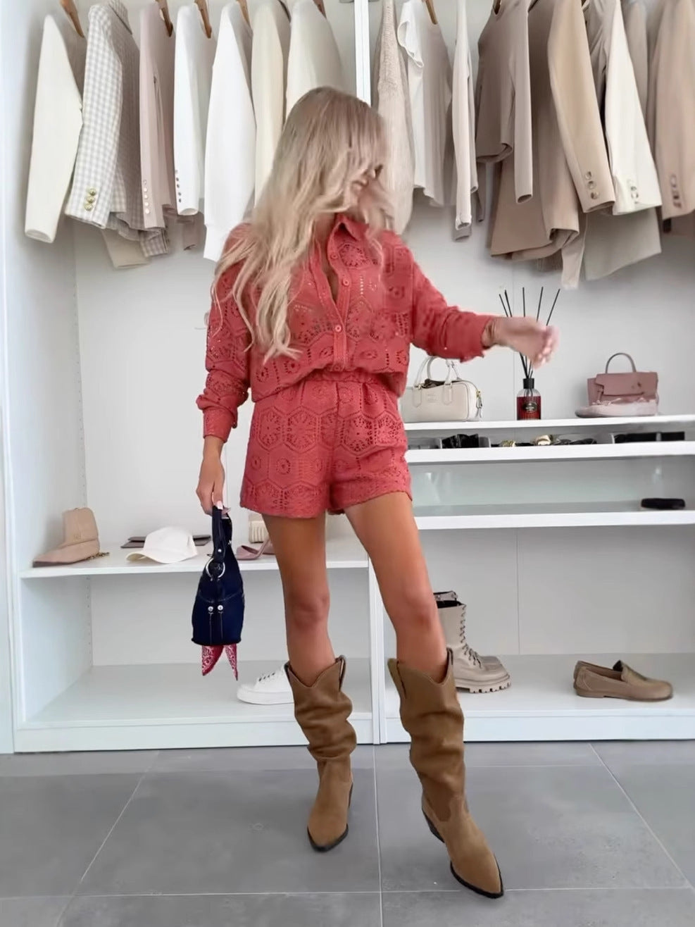 Berg-Feldt : Blouse élégante pour femme avec un motif délicat au crochet