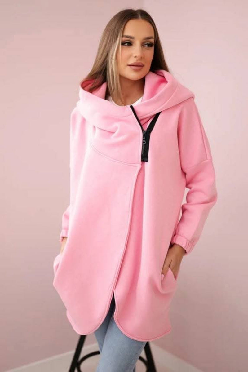 Berg-Feldt | Veste polaire à capuche et fermeture éclair asymétrique