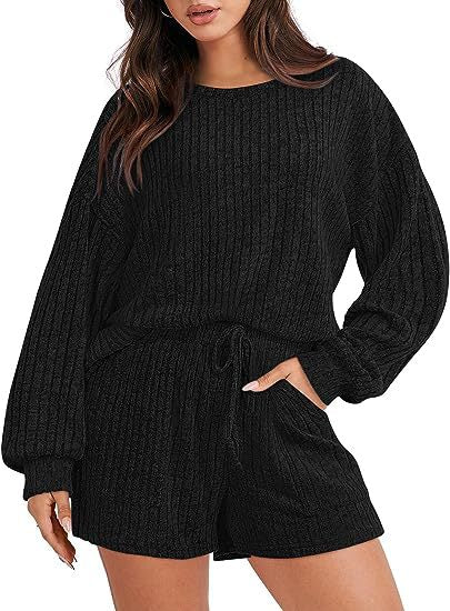 Ensemble lounge confortable en polaire pour femme avec manches larges et taille élastique Berg-Feldt