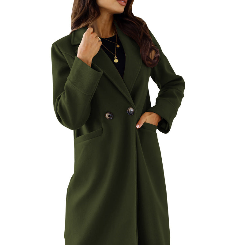 Manteau en laine élégant pour femme avec double boutonnage et poches pratiques Berg-Feldt
