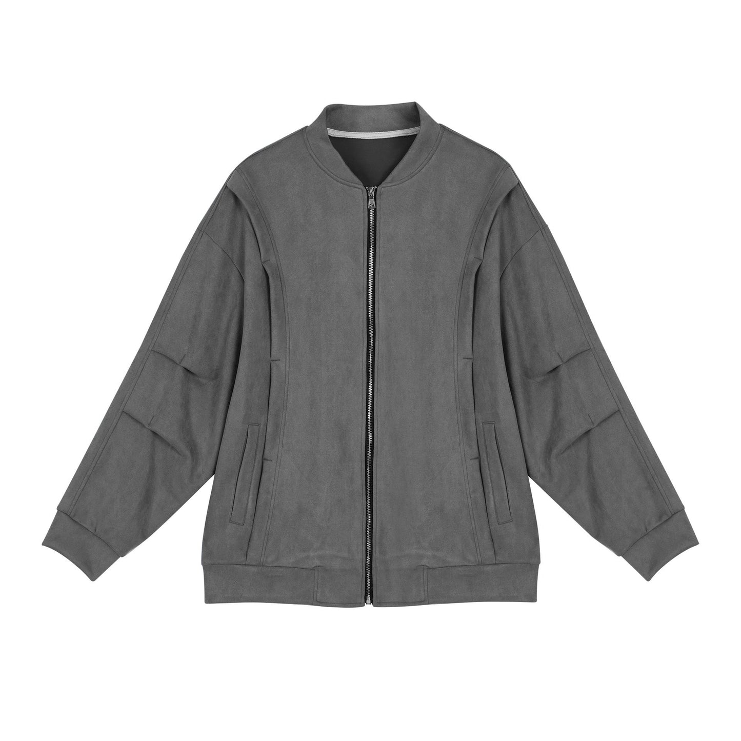 Veste oversize stylée en similicuir souple pour femme avec poches pratiques et fermeture éclair intégrale Berg-Feldt