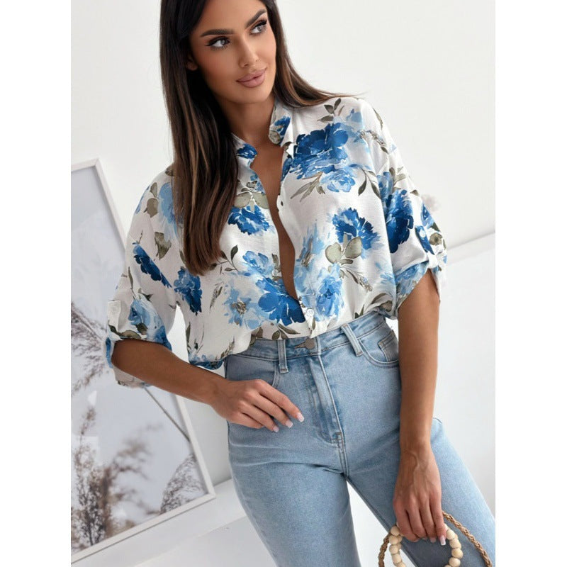 Chemisier berg-feldt : Imprimé floral coupe décontractée pour femme