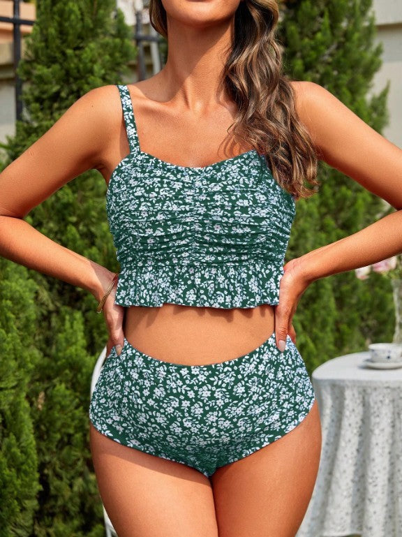 Ensemble bikini femme Berg-Feldt taille haute avec chemise à volants