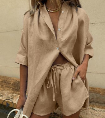 Ensemble de pyjama en lin décontracté pour femme à coupe confortable Berg-Feldt