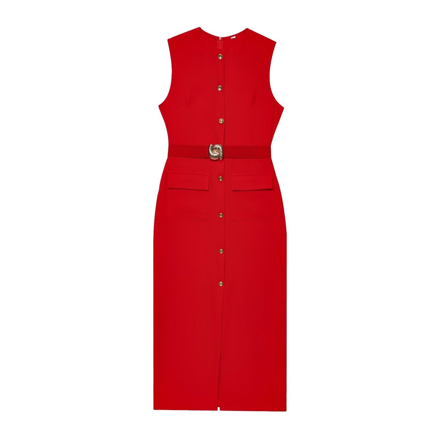 Robe midi utilitaire à taille nouée Berg-Feldt pour femme