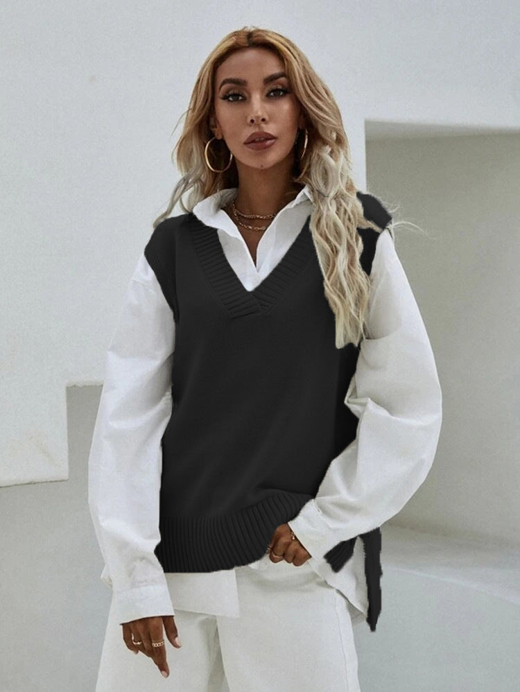 Cardigan femme en maille avec col en V et élégante structure côtelée Berg-Feldt