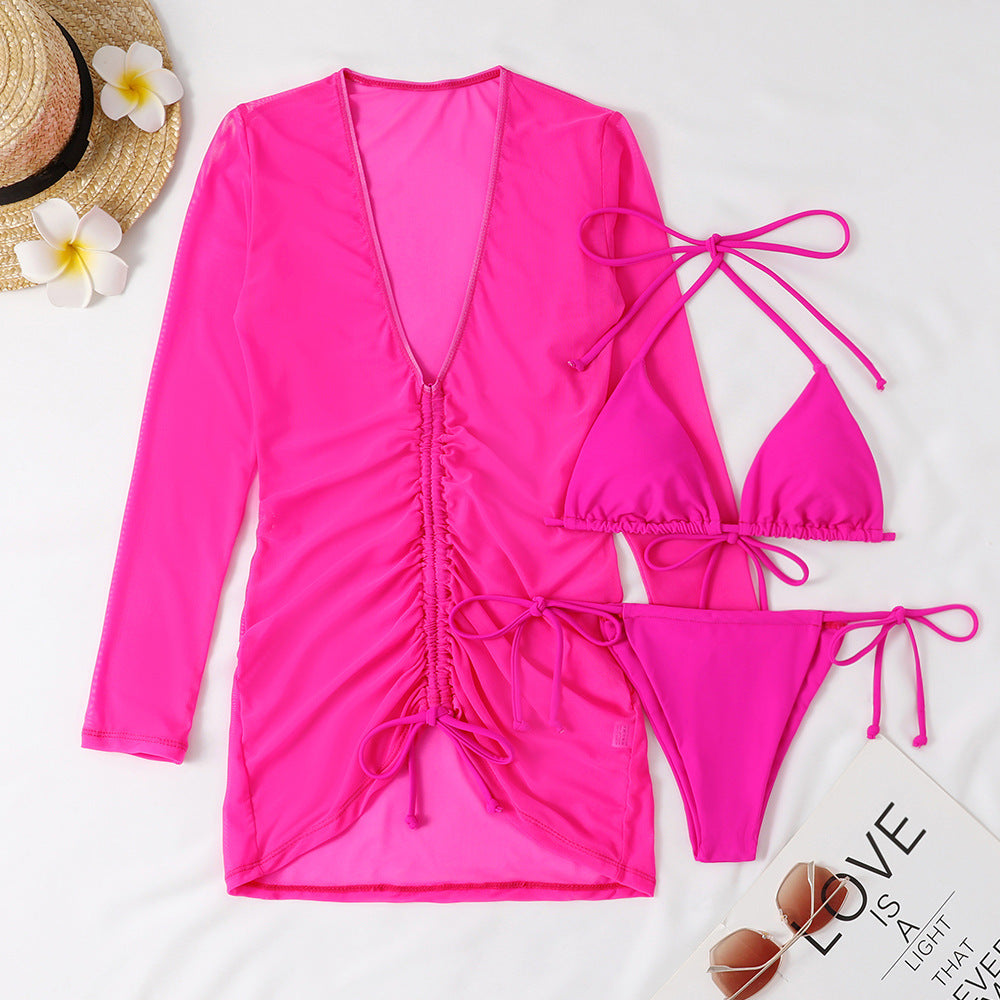 Ensemble de bikini avec robe portefeuille et détails à volants berg-feldt