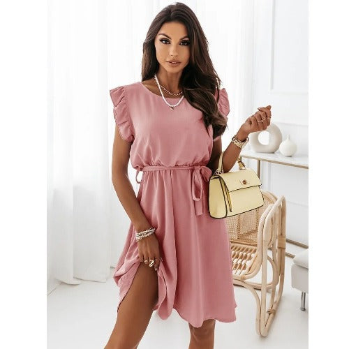 Robe femme Berg-Feldt avec fronces à l'ourlet et taille ajustable