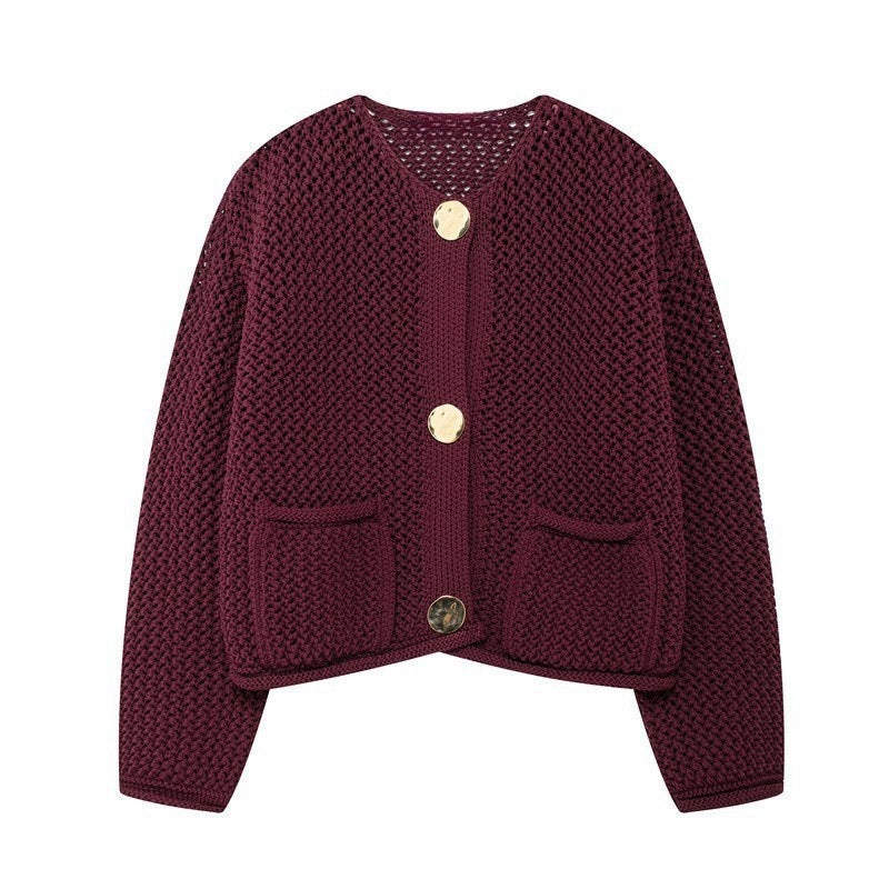 Cardigan femme en maille ajourée légère avec poches pratiques Berg-Feldt