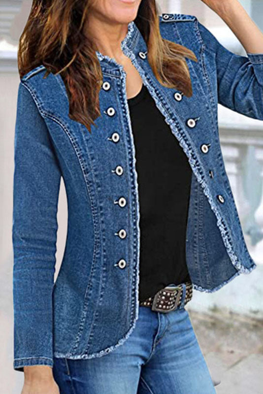 Berg-Feldt | Kragen Fitted Denim Jacke