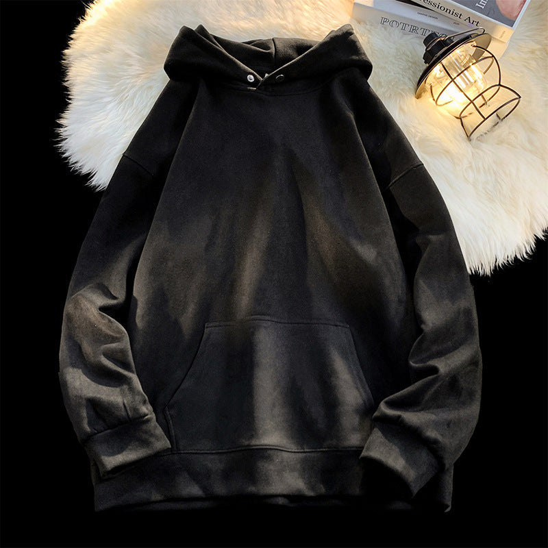 Damen pull à capuche confortable au look velours moderne Berg-Feldt