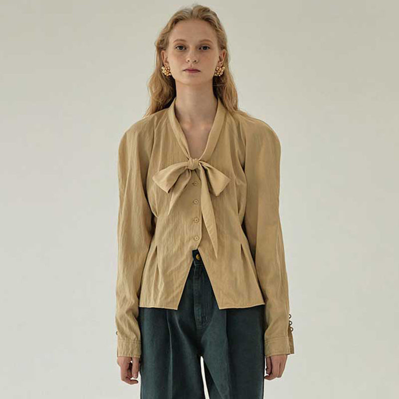 Berg-Feldt blouse pour femme avec des nœuds raffinés et des manches larges
