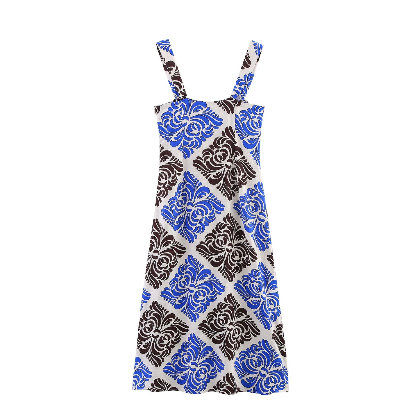 Berg-Feldt Robe longue à motif floral pour femme 1750153684