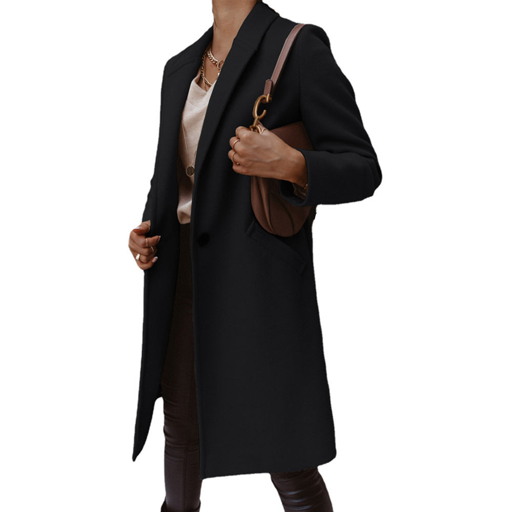 Damen Manteau en laine élégant avec silhouette ajustée et poches pratiques Berg-Feldt