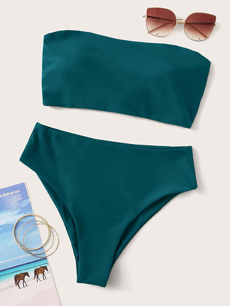 Ensemble bikini pour femme avec haut bandeau et bas taille haute berg-feldt