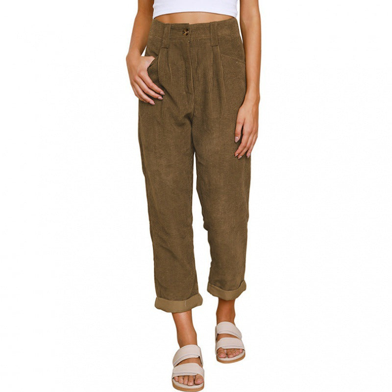 Elegante Damenhose mit hoher Taille und Falten von berg-feldt