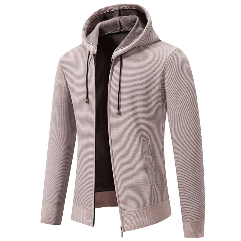 Sweat à capuche pour homme avec motif texturé moderne et doublure isolante Berg-Feldt