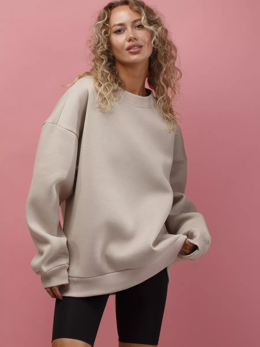 Sweat-shirt décontracté surdimensionné pour femme avec coupe surdimensionnée et matériaux en coton doux Berg-Feldt