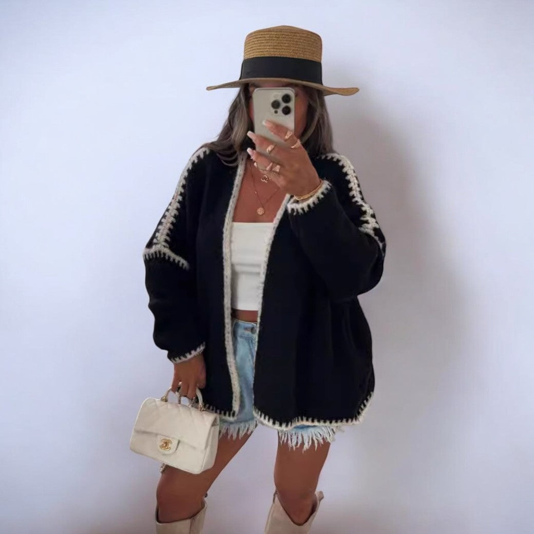 Berg-Feldt | Elegante Strickjacke Im Overgröße Stil