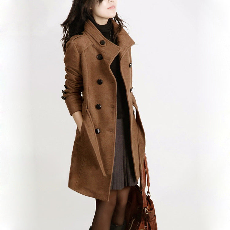 Berg-Feldt | Trenchcoat - Wollmix - Doppelreiher - Mit Gürtel - Eleganter langer Mantel