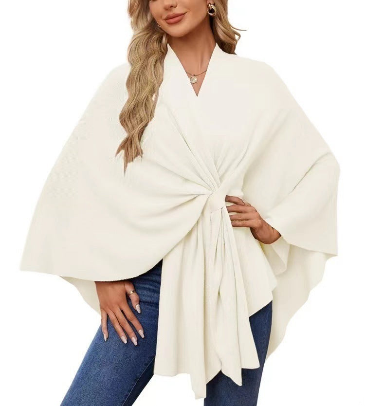 Pull-over cache-cœur élégant pour femme à coupe asymétrique Berg-Feldt