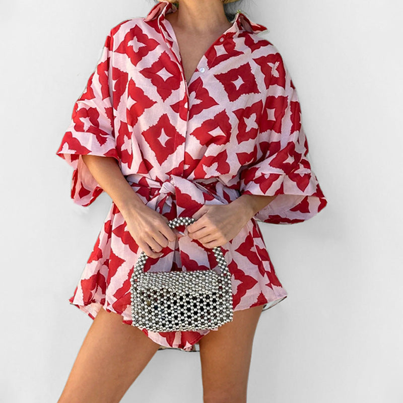 Tunique-robe élégante pour femme avec motif moderne de berg-feldt