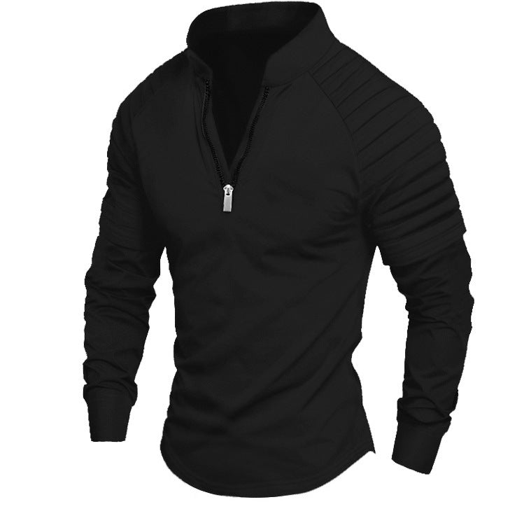 Herren Sportliches Langarmshirt mit halblangem Reißverschluss Berg-Feldt