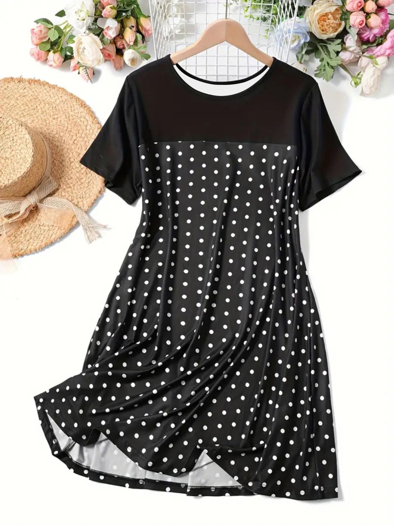 Robe décontractée légère pour femme à pois et manches fluides de berg-feldt