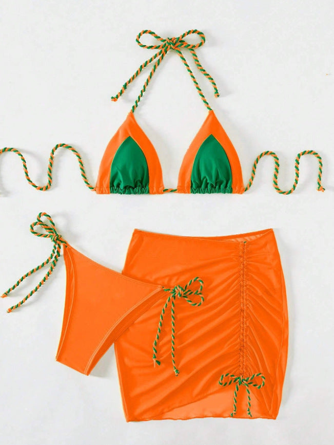 Haut de bikini triangle et jupe volantée Berg-Feldt pour femme