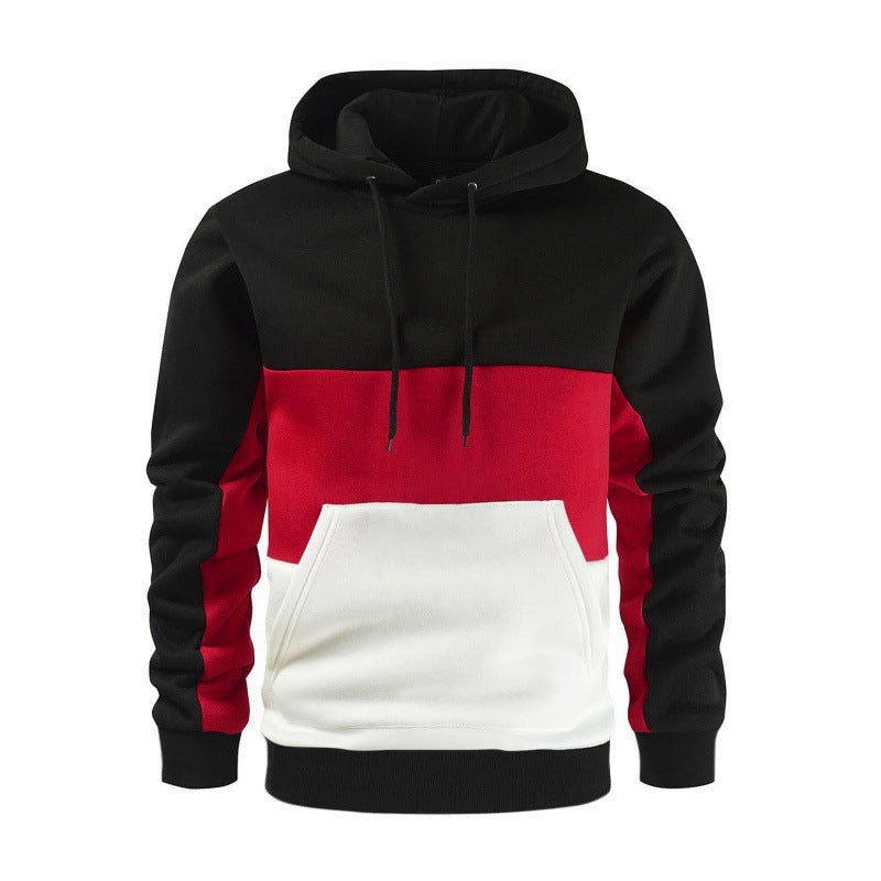 Herren sportlicher Kapuzenpullover mit kontrastierenden Farbblock-Design Berg-Feldt